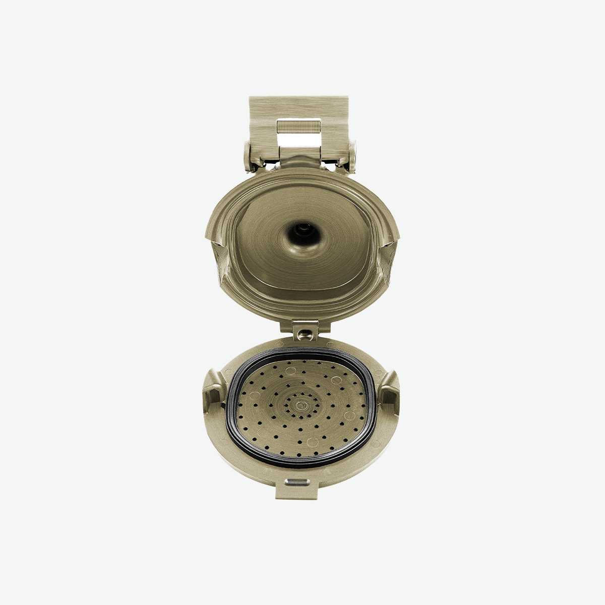 ShowerClear Brushed Gold Shower Head Opened