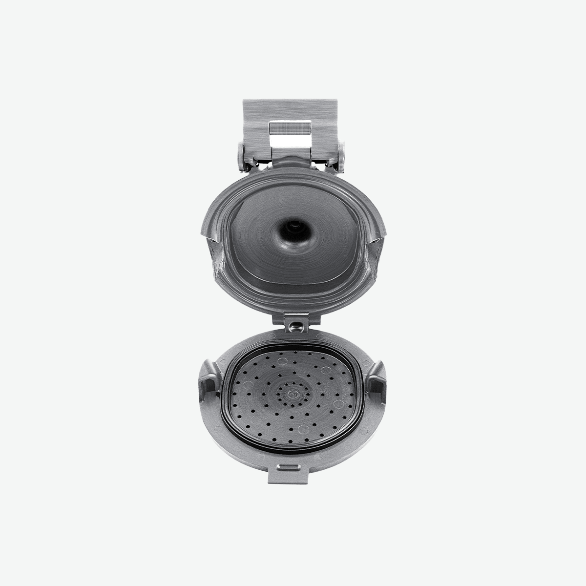 ShowerClear Brushed Nickel Shower Head Opened