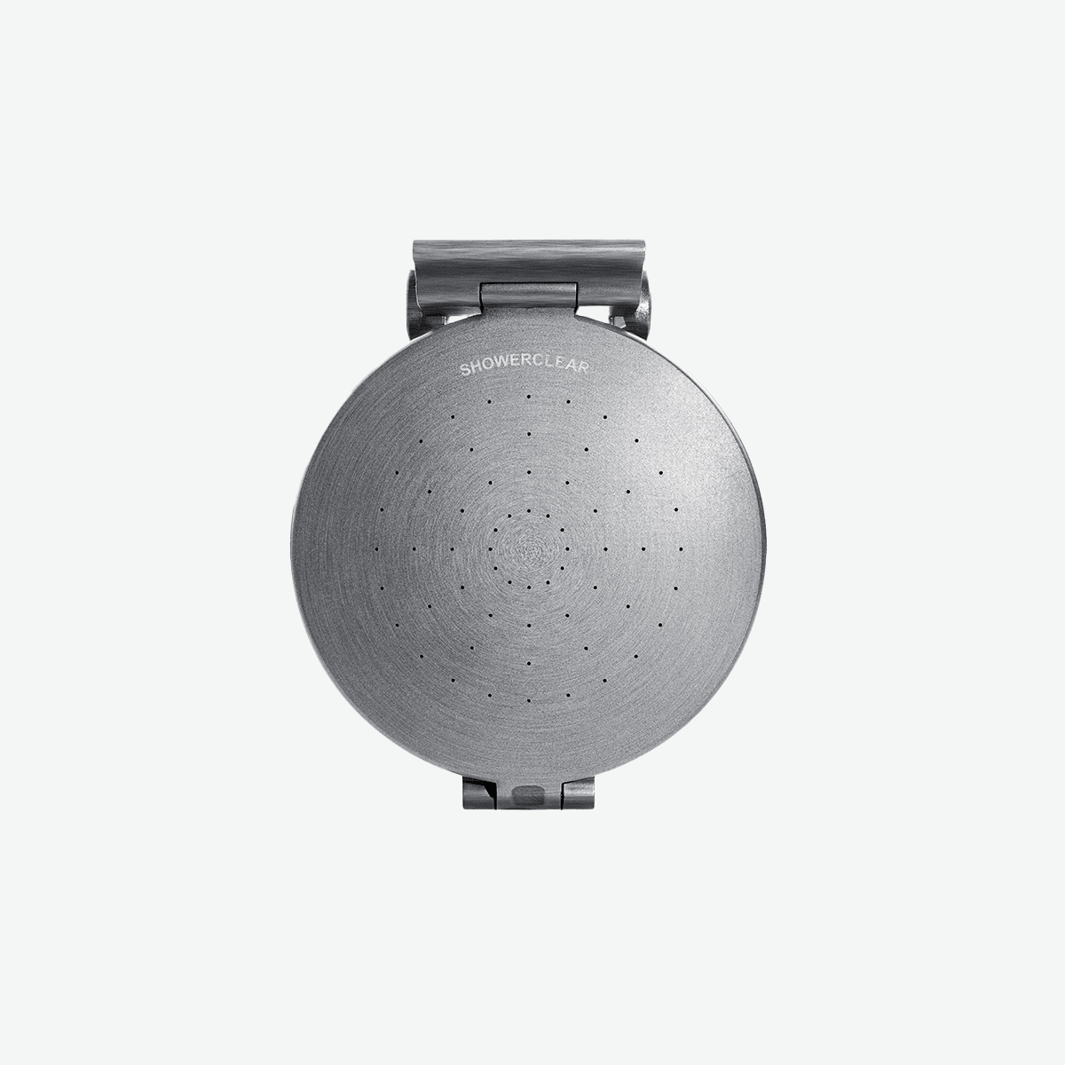 ShowerClear Brushed Nickel Shower Head Closed - Front View