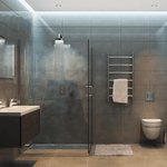 ShowerClear Matte Black Shower Head In Bathroom